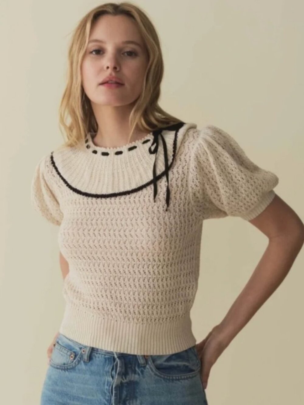 Doen Glenda Short Sleeve Sweater